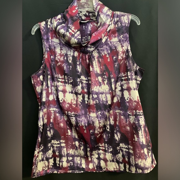 Coldwater Creek sleeveless cowl neck collar shell. - Picture 1 of 5